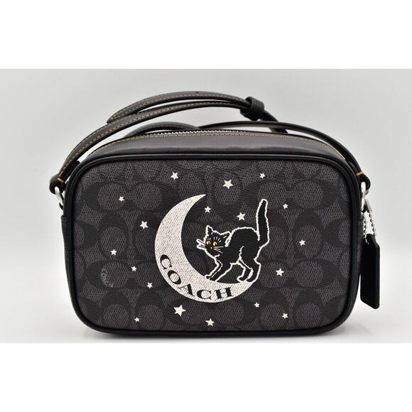 Coach Signature Halloween Cat Mini Jamie Camera Bag Black Crossbody Purse 2024 - Picture 1 of 16